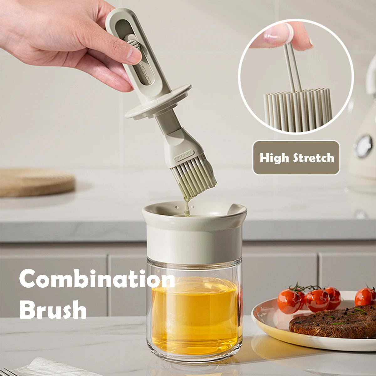 WMMO Telescopic Oil Brush Integrated Bottle Adjustable Length