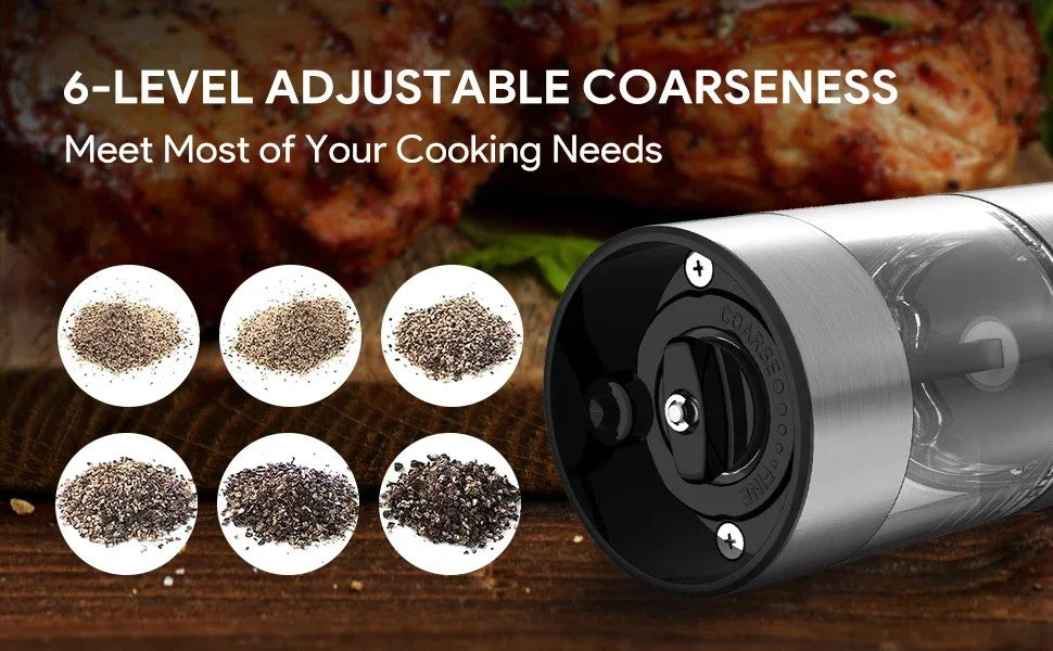 Electric Salt and Pepper Grinder Set