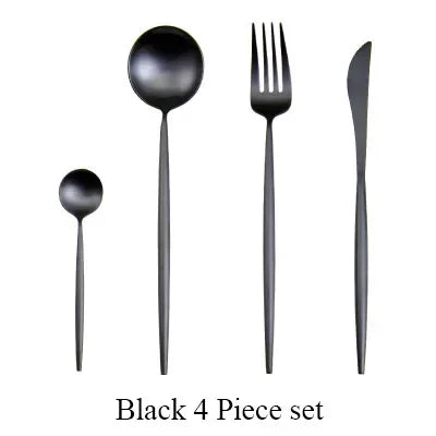 Matte Gold 18/10 Stainless Steel Luxury Cutlery Dinnerware