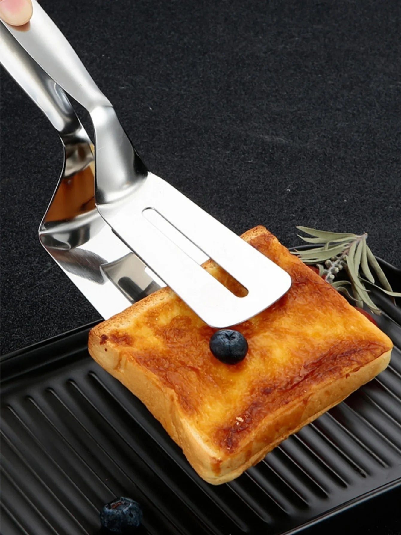 Multifunctional Food Tongs Stainless Steel BBQ Bread Clip Durable Frying Shovel Clip Fried Fish Shovel Household Kitchenware