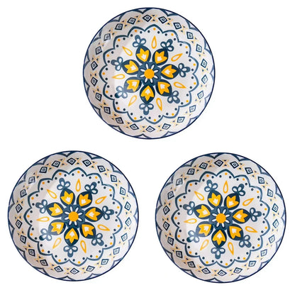 Bohemian Ceramic Plate Home Creative Round Food Plate