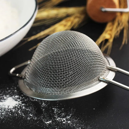 Stainless Steel Strainer Food Strainer Kitchen Mesh Filter Spoon For Soy Milk Quinoa Tea Soup Sifting Baking Straining