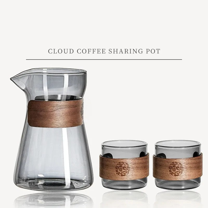 Borosilicate Glass Hand Drip Coffee Pot Coffeeware