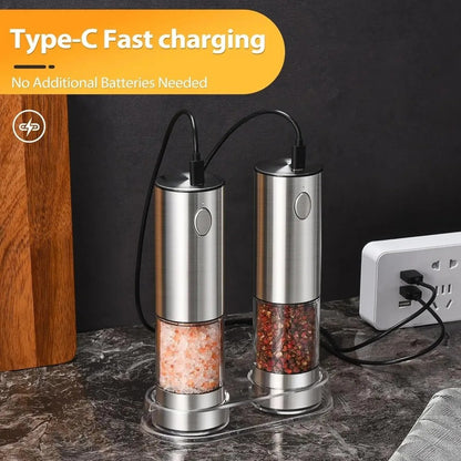 Electric Salt and Pepper Grinder Set