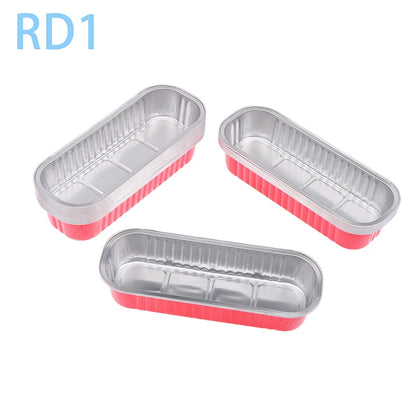 Mini Loaf Pans With/Without Lids 6.8OZ Rectangle Aluminum Foil Baking Pans Reusable Mini Bread Containers Muffin Tins