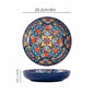 Bohemian Ceramic Plate Home Creative Round Food Plate