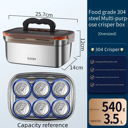 304 Stainless Steel Handle Bento Lunch Box