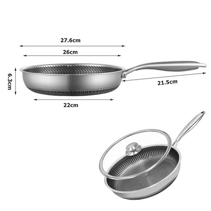 Stainless Steel Nonstick Honeycomb Fry Pan