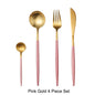 Matte Gold 18/10 Stainless Steel Luxury Cutlery Dinnerware