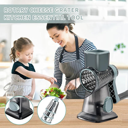 LMETJMA 3 in 1 Rotary Cheese Grater