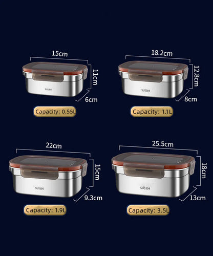 304 Stainless Steel Handle Bento Lunch Box