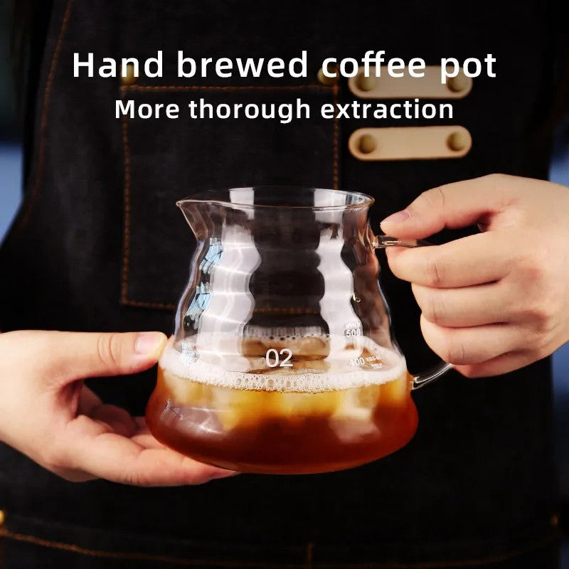 Borosilicate Glass Hand Drip Coffee Pot Coffeeware