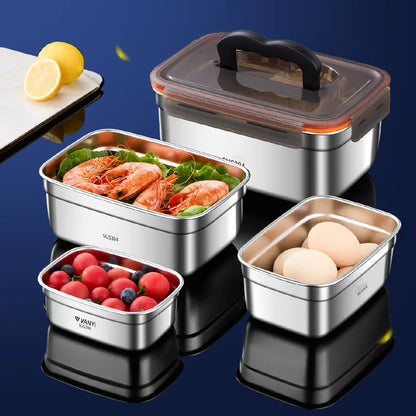 304 Stainless Steel Handle Bento Lunch Box