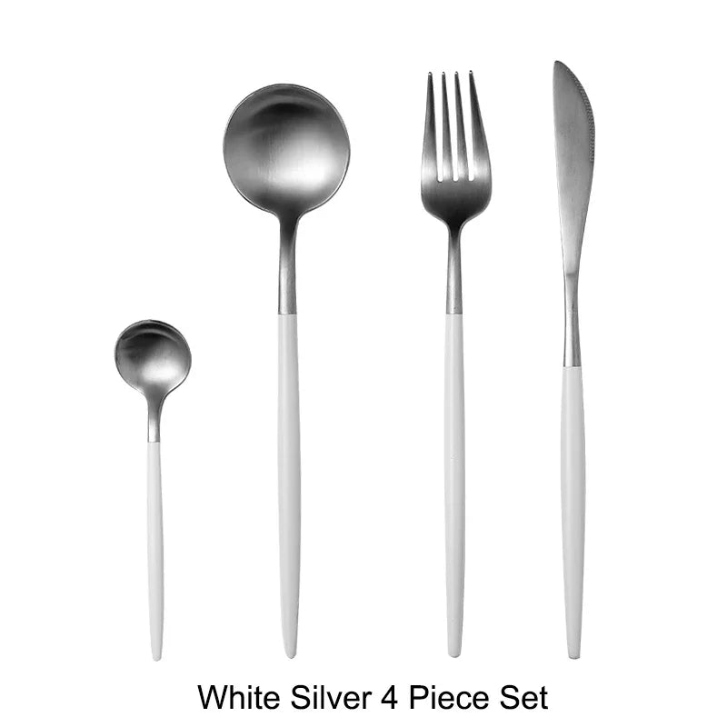 Matte Gold 18/10 Stainless Steel Luxury Cutlery Dinnerware