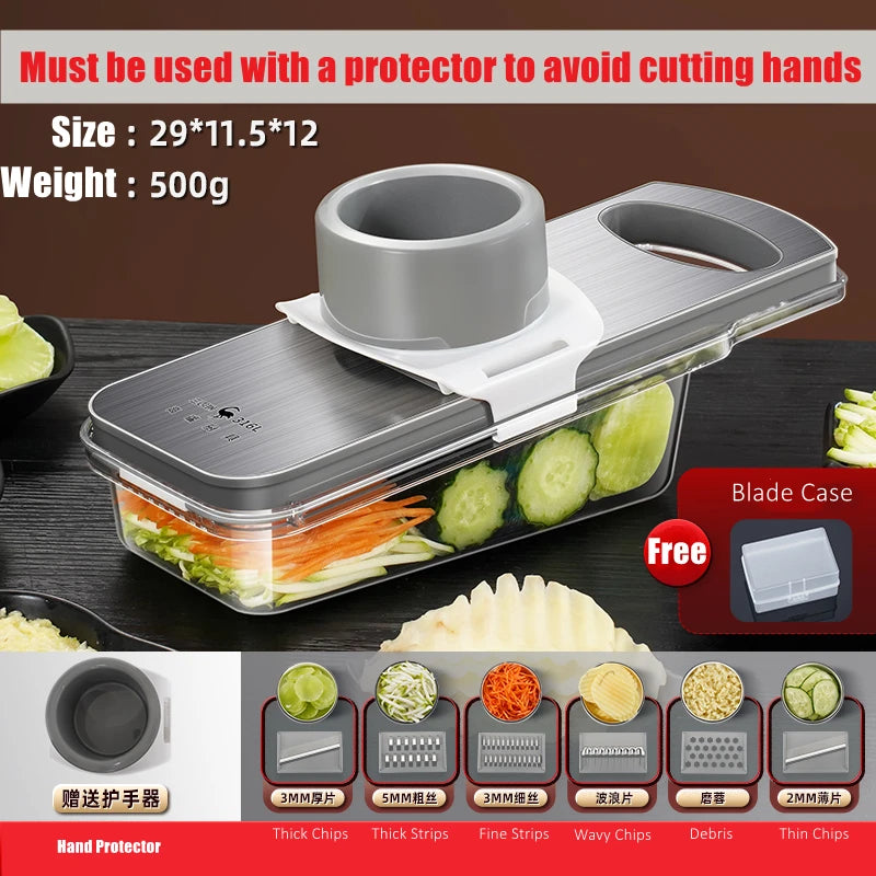 Anti-bacterial Magic Chopper 316L Stainless Steel Vegetable Slicer