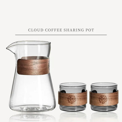 Borosilicate Glass Hand Drip Coffee Pot Coffeeware