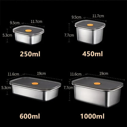 304 Stainless Steel Bento Lunch Box with Lid