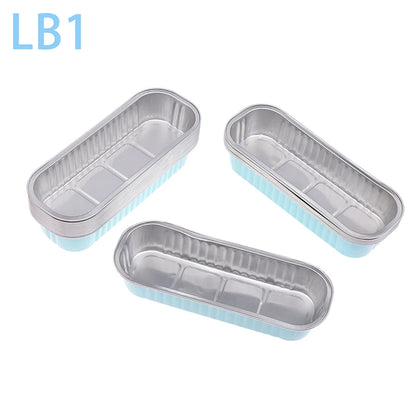 Mini Loaf Pans With/Without Lids 6.8OZ Rectangle Aluminum Foil Baking Pans Reusable Mini Bread Containers Muffin Tins