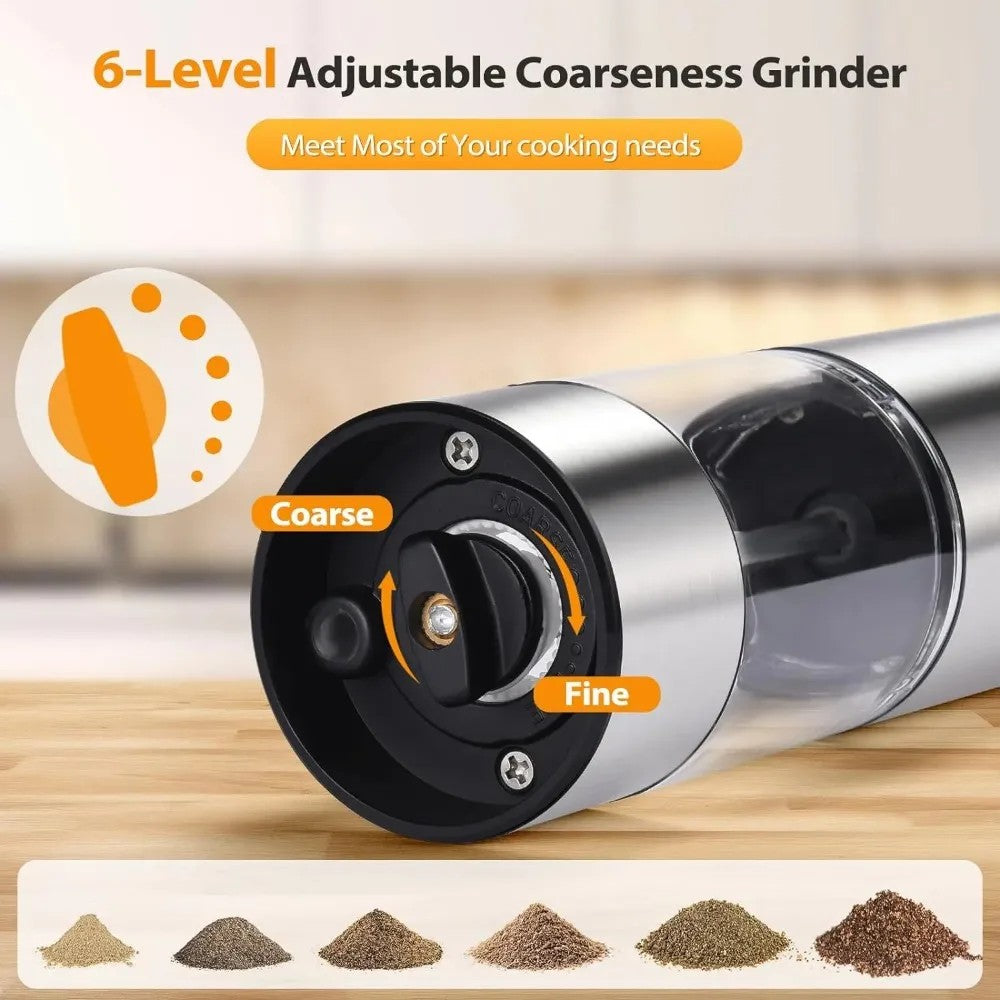 Electric Salt and Pepper Grinder Set