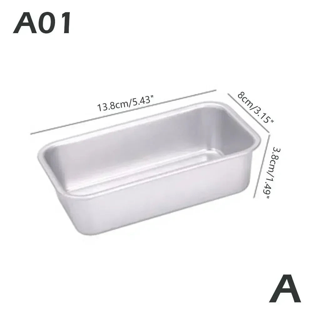 Rectangular Bread Mold Aluminum Alloy Non-Stick Cake Pan Mini Toast Mold Cake Baking Tray Loaf Pan Kitchen Baking Tools Bakeware