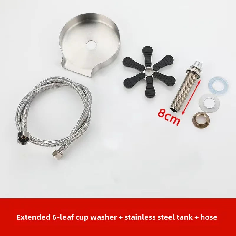 Flushing automatic high-pressure cup washer coffee milk tea shop bar push-type cleaner embedded universal faucet