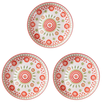 Bohemian Ceramic Plate Home Creative Round Food Plate