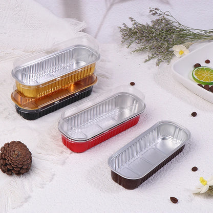 Mini Loaf Pans With/Without Lids 6.8OZ Rectangle Aluminum Foil Baking Pans Reusable Mini Bread Containers Muffin Tins