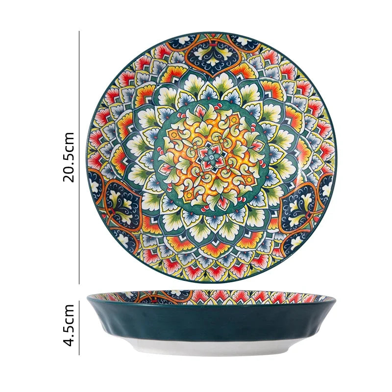 Bohemian Style Creative Ceramic Tableware Set