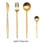 Matte Gold 18/10 Stainless Steel Luxury Cutlery Dinnerware