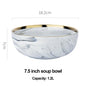 Marble ceramics plates and bowls dinnerware sets